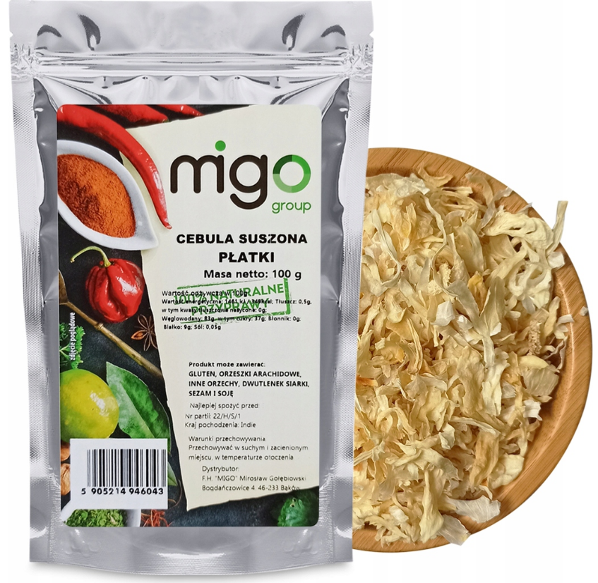 Cebula płatek, suszone płatki 100g - MIGOgroup