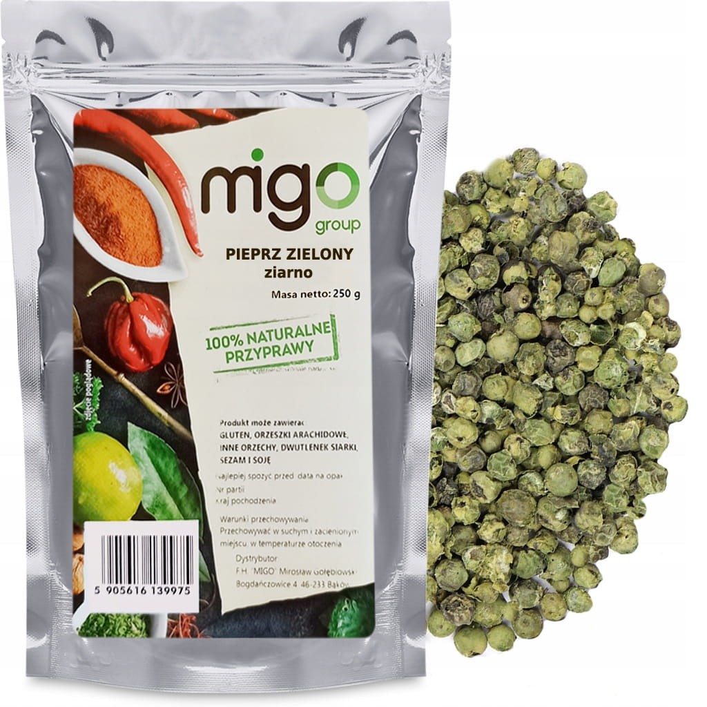 Pieprz zielony ziarnisty 250g - MIGOgroup