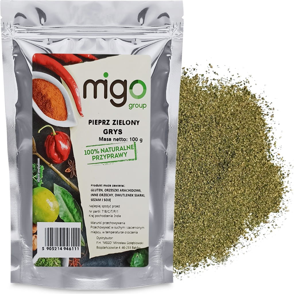 PIEPRZ ZIELONY, GRYS - 100g - MIGOgroup