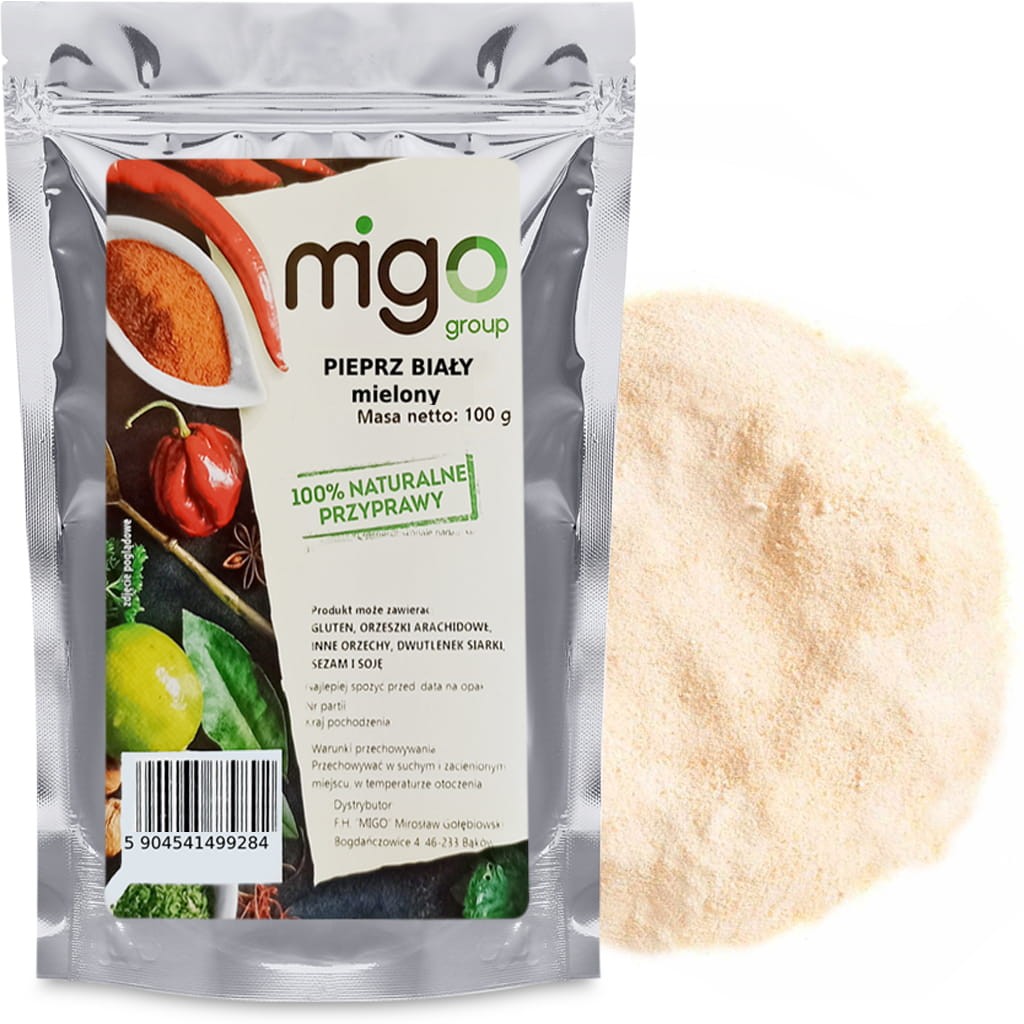 Pieprz biały mielony 100g- MIGOgroup