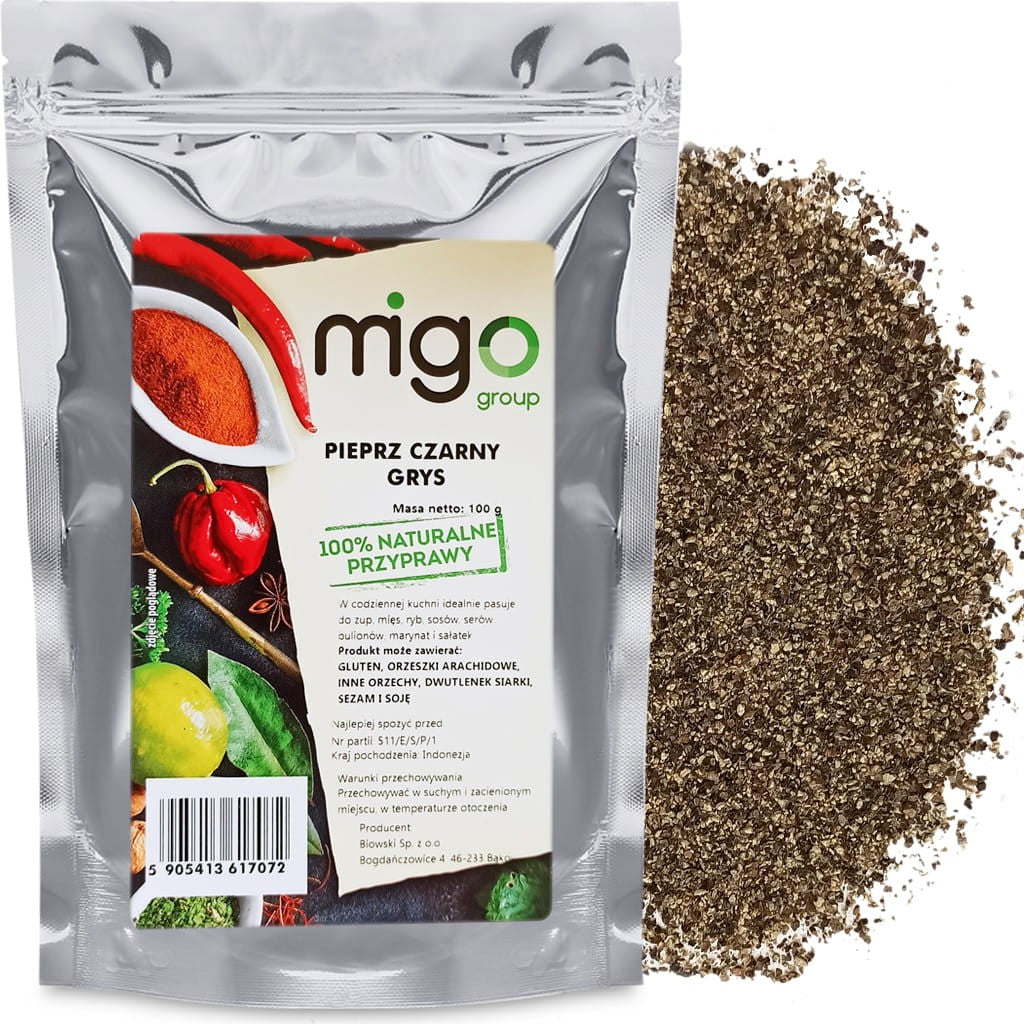 Pieprz Czarny GRYS - 100g - MIGogroup