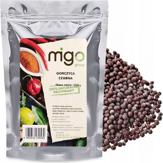 Gorczyca czarna ziarno 250g  - MIGogroup