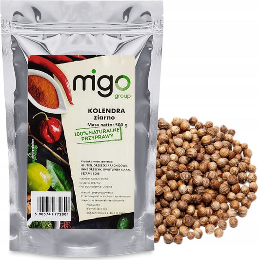 Kolendra Ziarno, nasiona kolendry 500g - MIGogroup