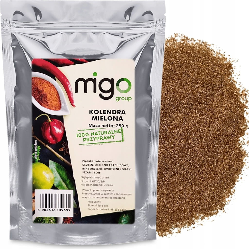 Kolendra Mielona, przyprawa 250g  - MIGogroup