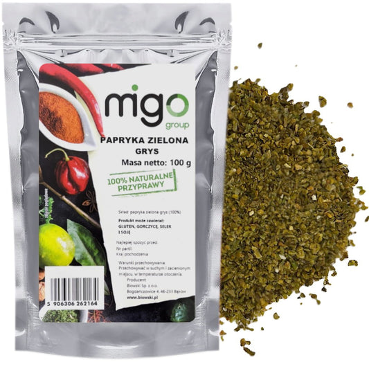 Papryka zielona grys 100g - MIGOgroup