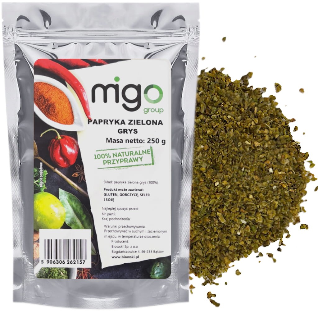 Papryka zielona grys 250g - MIGOgroup