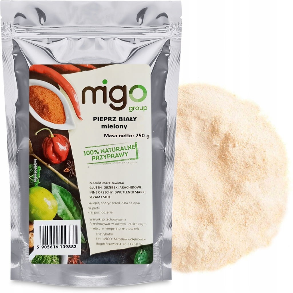 Pieprz biały mielony 250g - MIGOgroup