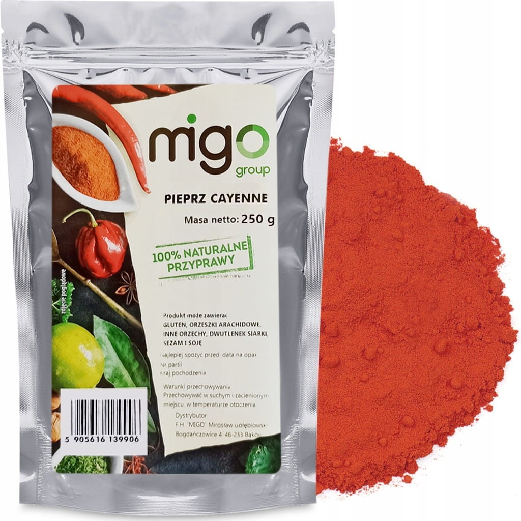 Pieprz cayenne, kajeński, mielony 250g - MIGOgroup