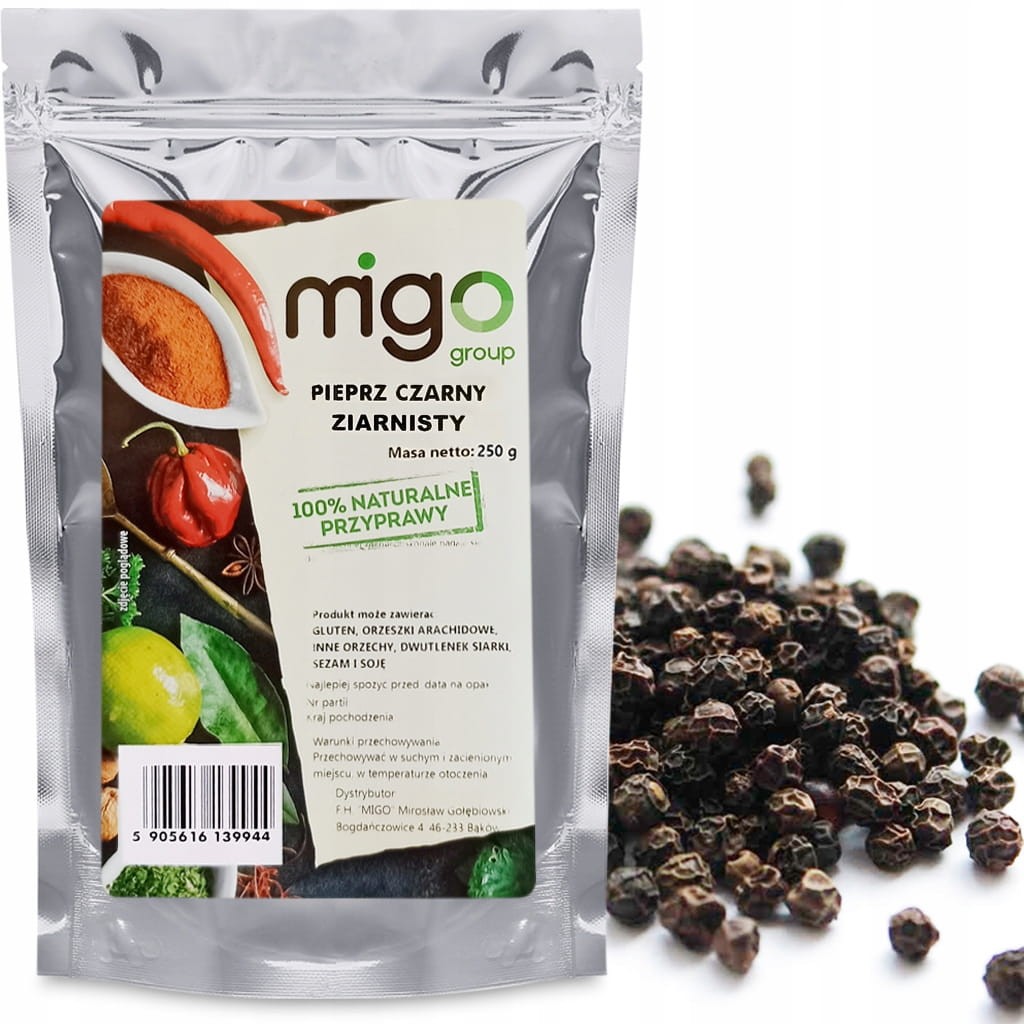 Pieprz czarny ziarno  250g - MIGOgroup