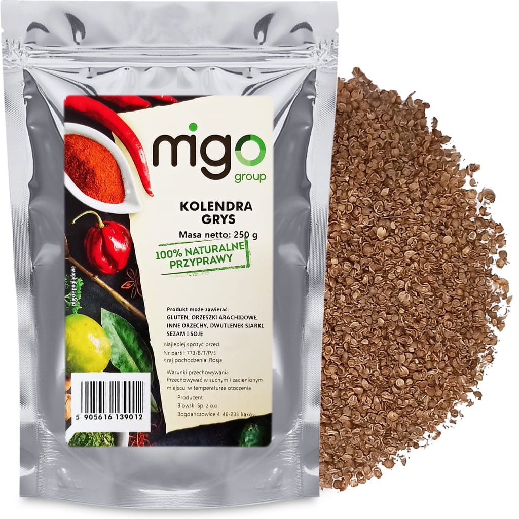 Kolendra GRYS, przyprawa 250g - MIGogroup