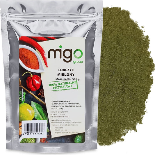 Lubczyk MIELONY, suszony liść aromatyczny 500g  - MIGogroup
