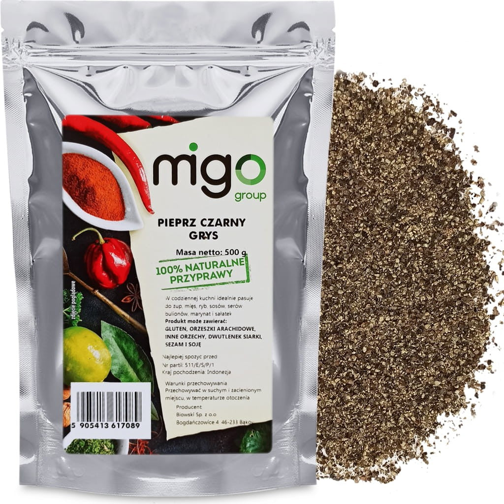Pieprz Czarny GRYS - 500g - MIGogroup