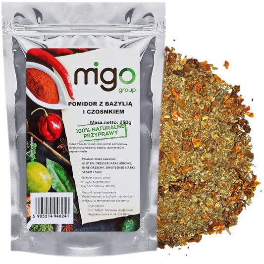 Pomidory z Bazylią i Czosnkiem - 250g - MIGogroup